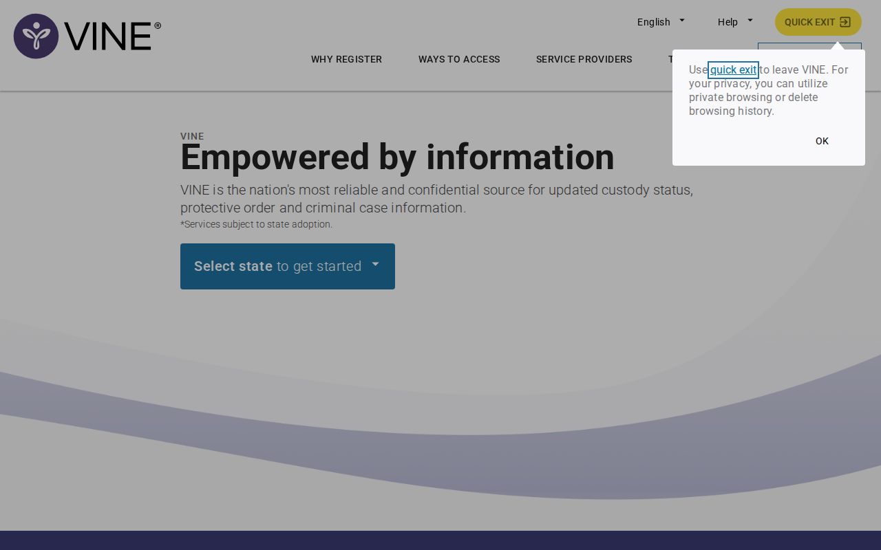 Pepin County custody notification and booking status source